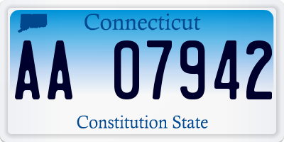 CT license plate AA07942