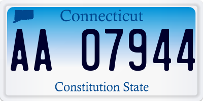 CT license plate AA07944