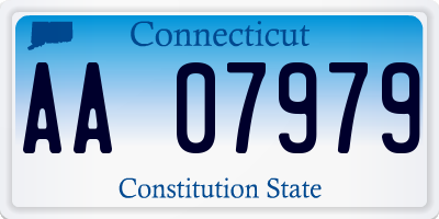 CT license plate AA07979