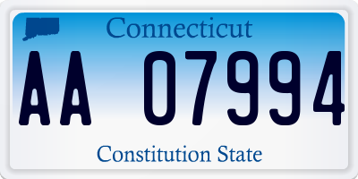 CT license plate AA07994