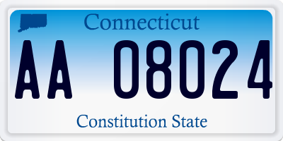 CT license plate AA08024