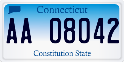 CT license plate AA08042