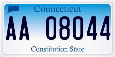 CT license plate AA08044