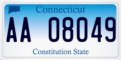 CT license plate AA08049