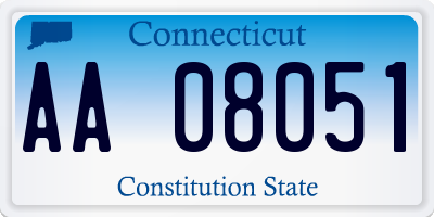 CT license plate AA08051