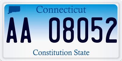 CT license plate AA08052