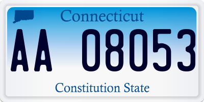 CT license plate AA08053