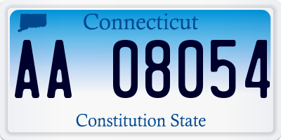 CT license plate AA08054