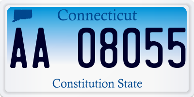 CT license plate AA08055