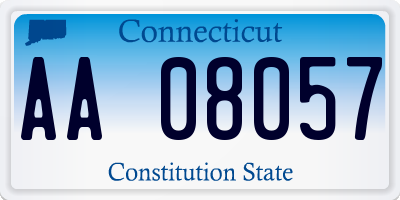 CT license plate AA08057