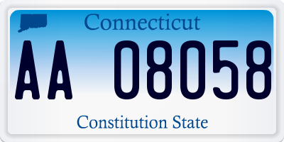 CT license plate AA08058