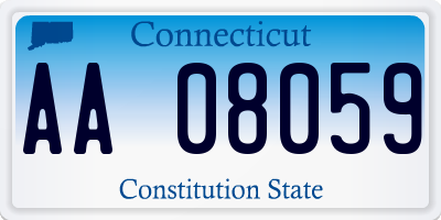 CT license plate AA08059