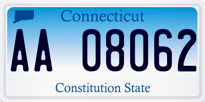 CT license plate AA08062