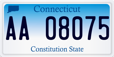 CT license plate AA08075