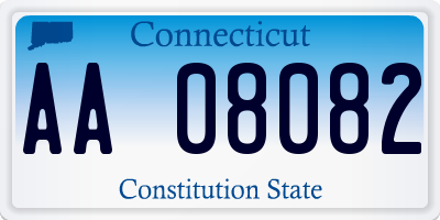 CT license plate AA08082