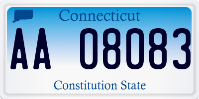 CT license plate AA08083