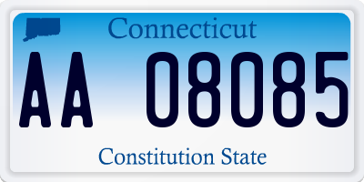 CT license plate AA08085