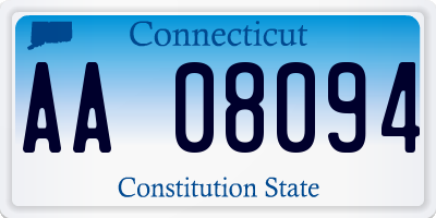 CT license plate AA08094