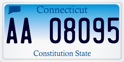 CT license plate AA08095