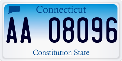 CT license plate AA08096