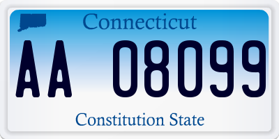 CT license plate AA08099