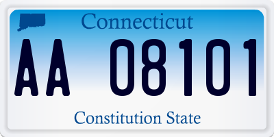 CT license plate AA08101