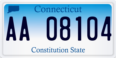 CT license plate AA08104