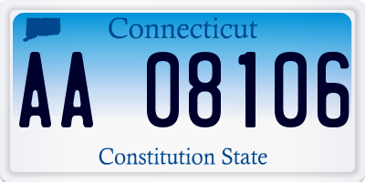 CT license plate AA08106