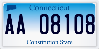 CT license plate AA08108