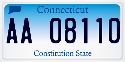 CT license plate AA08110