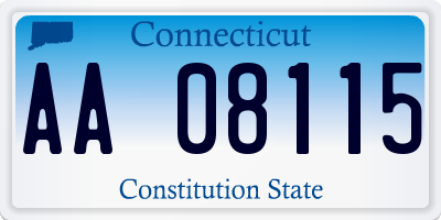 CT license plate AA08115