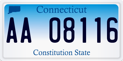 CT license plate AA08116