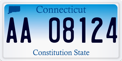 CT license plate AA08124