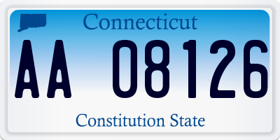 CT license plate AA08126