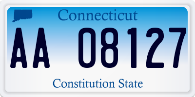 CT license plate AA08127