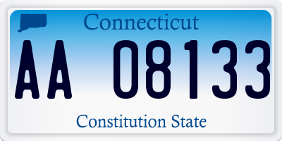 CT license plate AA08133