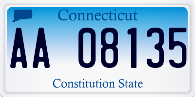 CT license plate AA08135