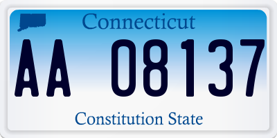 CT license plate AA08137