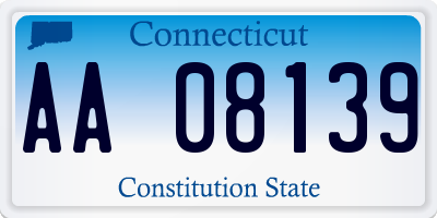 CT license plate AA08139