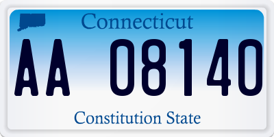 CT license plate AA08140