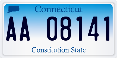 CT license plate AA08141