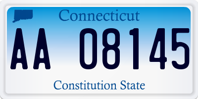 CT license plate AA08145