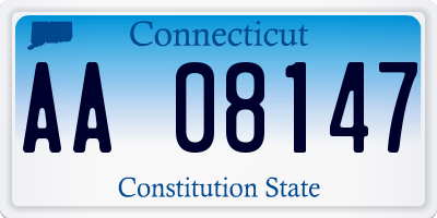 CT license plate AA08147