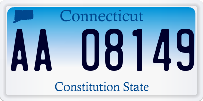 CT license plate AA08149