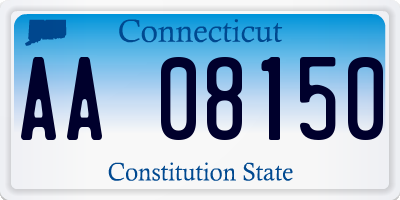 CT license plate AA08150