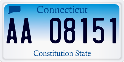 CT license plate AA08151