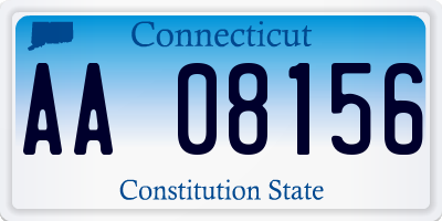 CT license plate AA08156