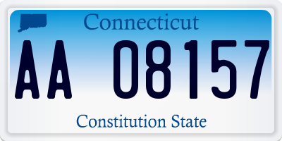 CT license plate AA08157