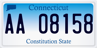 CT license plate AA08158