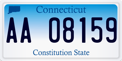 CT license plate AA08159